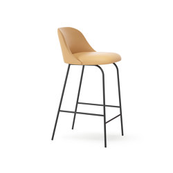 Aleta stool - fixed base counter height & low backrest | Sgabelli bancone | viccarbe