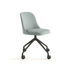 Aleta chair - pyramid swivel base with casters | Stühle | viccarbe