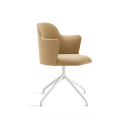 Aleta chair - pyramid swivel base with armrest | Chaises | viccarbe