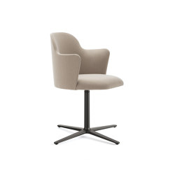 Aleta chair - flat swivel base with armrest | Chairs | viccarbe