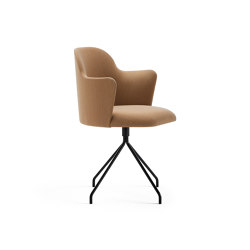 Aleta chair - swivel base with armrest | Chairs | viccarbe