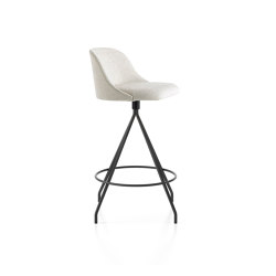 Aleta stool - swivel base counter height & low backrest | Bar stools | viccarbe