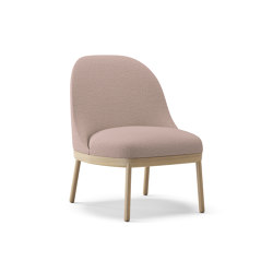 Aleta lounge chair with wooden base | Poltrone | viccarbe