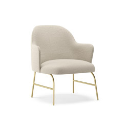 Aleta lounge chair with metal base & armrest | Sessel | viccarbe