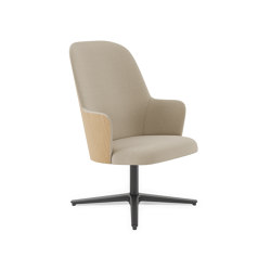 Aleta Executive lounge chair - wooden backrest | Chairs | viccarbe