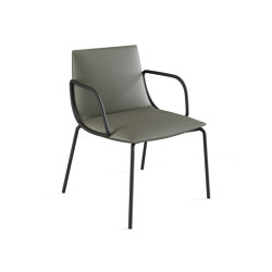 Noha chair with four metal legs | Sedie | viccarbe