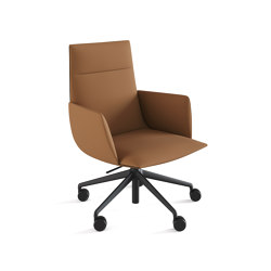 Noha Executive chair with five casters nylon base | Chaises | viccarbe