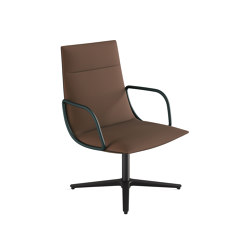 Noha Executive lounge chair with metal armrest | Office chairs | viccarbe