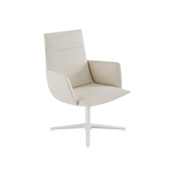 Noha Executive lounge chair with upholstered armrest | Sedie | viccarbe