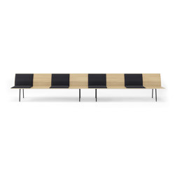 Torii bench 140 stained seat & backrest | Bancs | viccarbe