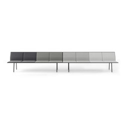 Torii bench 140 upholstered seat & backrest | Benches | viccarbe