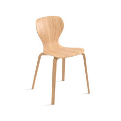 Ears chair - four wooden legs base | Sedie | viccarbe