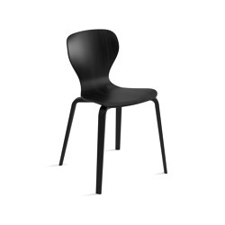 Ears chair - four upholstered wooden legs base | Stühle | viccarbe