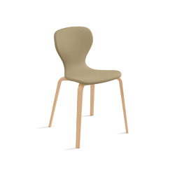 Ears chair - four wooden legs base & smooth upholstery | Chairs | viccarbe