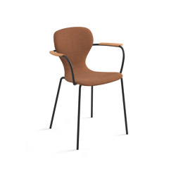 Ears chair - four metal legs base & smooth upholstery | Chairs | viccarbe