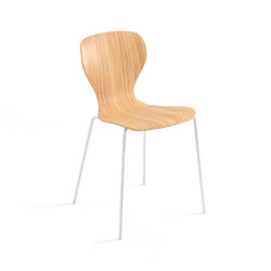 Ears chair - four metal legs base | Chaises | viccarbe