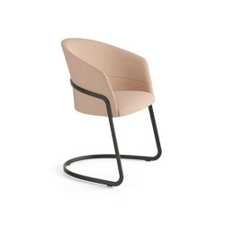 Silla Copa - base cantilever y tapizado liso | Chairs | viccarbe