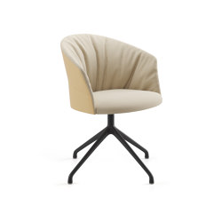 Copa chair - pyramid swivel base & soft upholstery | Chaises | viccarbe