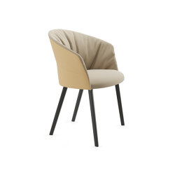 Copa chair - four wooden legs base & soft upholstery | Chaises | viccarbe