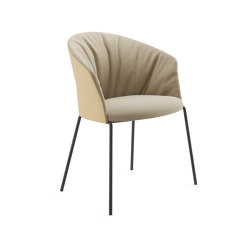 Copa chair - four metal legs base & soft upholstery | Sedie | viccarbe