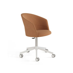 Copa chair - five casters base & smooth upholstery | Chaises | viccarbe