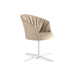 Copa chair - flat swivel base & soft upholstery | Chairs | viccarbe