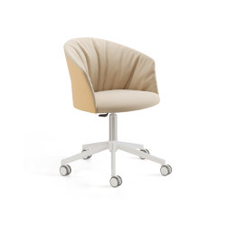 Copa chair - five casters base & soft upholstery | Chaises | viccarbe