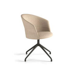 Copa chair - pyramid swivel base & smooth upholstery