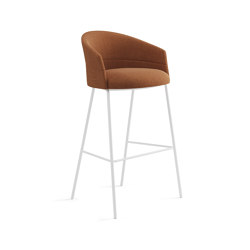 Copa stool - fixed base bar height smooth upholstery | Sgabelli bancone | viccarbe