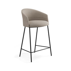 Copa stool - fixed base counter height smooth upholstery | Tabourets de bar | viccarbe