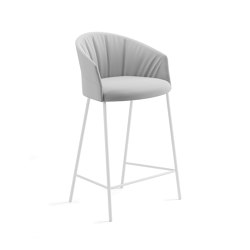 Copa stool - fixed base counter height soft upholstery | Barhocker | viccarbe