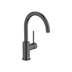 Nu | Basin faucet | Titanium black | Wash basin taps | Roca