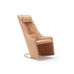 Nagi lounge chair - high backrest & soft upholstery with headrest