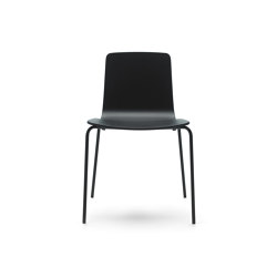 Klip chair - four metal legs base & stained / lacquered seat | Chaises | viccarbe