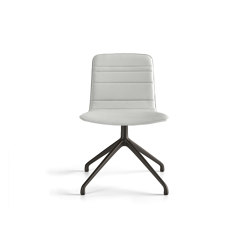 Klip chair - pyramid swivel base & lined upholstery