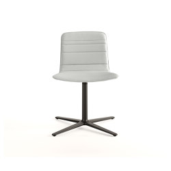 Klip chair - flat swivel base & lined upholstery | Chairs | viccarbe