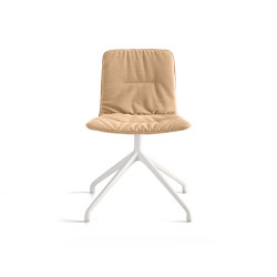 Klip chair - pyramid swivel base & soft upholstery | Chairs | viccarbe