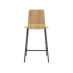 Klip stool - fixed base counter height & stained seat | Sgabelli bancone | viccarbe