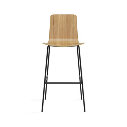 Klip stool - fixed base bar height & stained seat | Barhocker | viccarbe