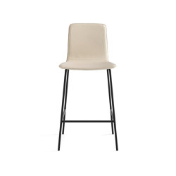 Klip stool - fixed base counter height & smooth upholstery | Barhocker | viccarbe