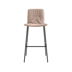 Klip stool - fixed base bar height & soft upholstery | Bar stools | viccarbe