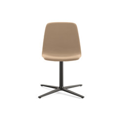 Silla Maarten - base giratoria plana y asiento tapizado liso