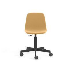 Silla Maarten - base de cinco ruedas y asiento tapizado liso | Office chairs | viccarbe