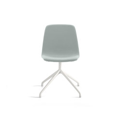 Maarten chair - pyramid swivel base & smooth upholstery | Chairs | viccarbe