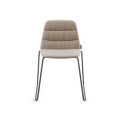 Maarten chair - sled base & soft upholstery | Stühle | viccarbe