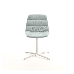 Maarten chair - flat swivel base & soft upholstery | Stühle | viccarbe