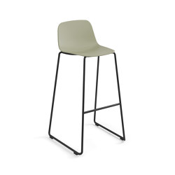 Maarten Plastic stool - sled base bar height | Tabourets de bar | viccarbe