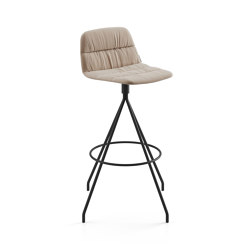 Maarten stool - swivel base bar height & soft upholstery | Tabourets de bar | viccarbe