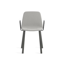 Maarten chair - four upholstered legs base & smooth upholstery | Sedie | viccarbe