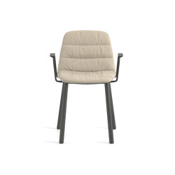 Maarten chair - four upholstered legs base & soft upholstery | Chairs | viccarbe